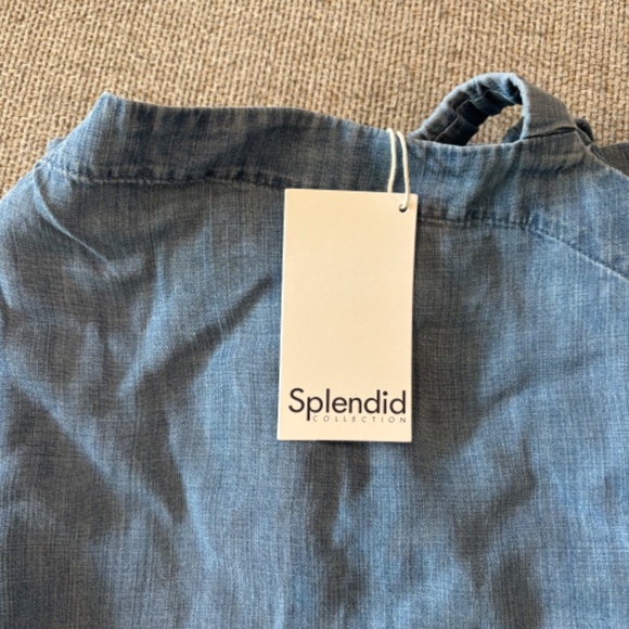 Splendid Collection long chambray shift dress MEDIUM - Picture 2 of 6